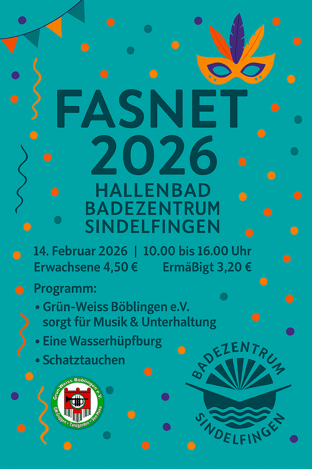 Mehr über den Artikel erfahren 14.02.2026 | FASNET-Pool-Party 2026